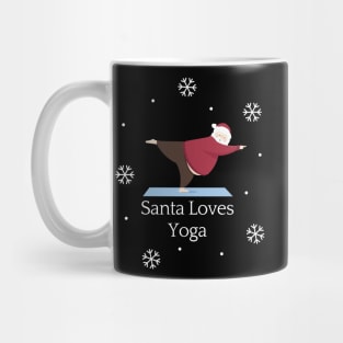 Santa Loves Yoga Mug